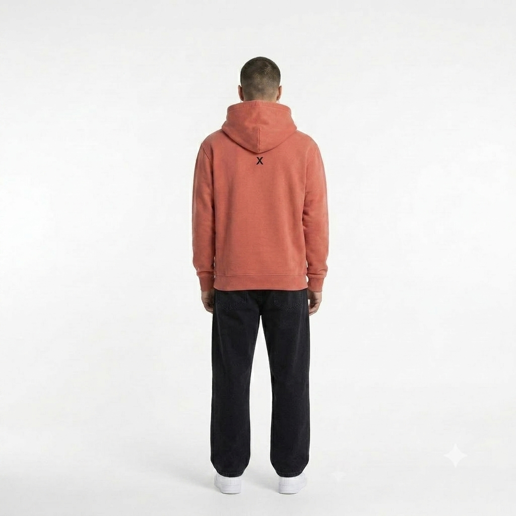 Brush Script Hoodie – Dark Salmon (Men)