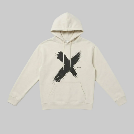 Shadow Brush Hoodie – White (Men)