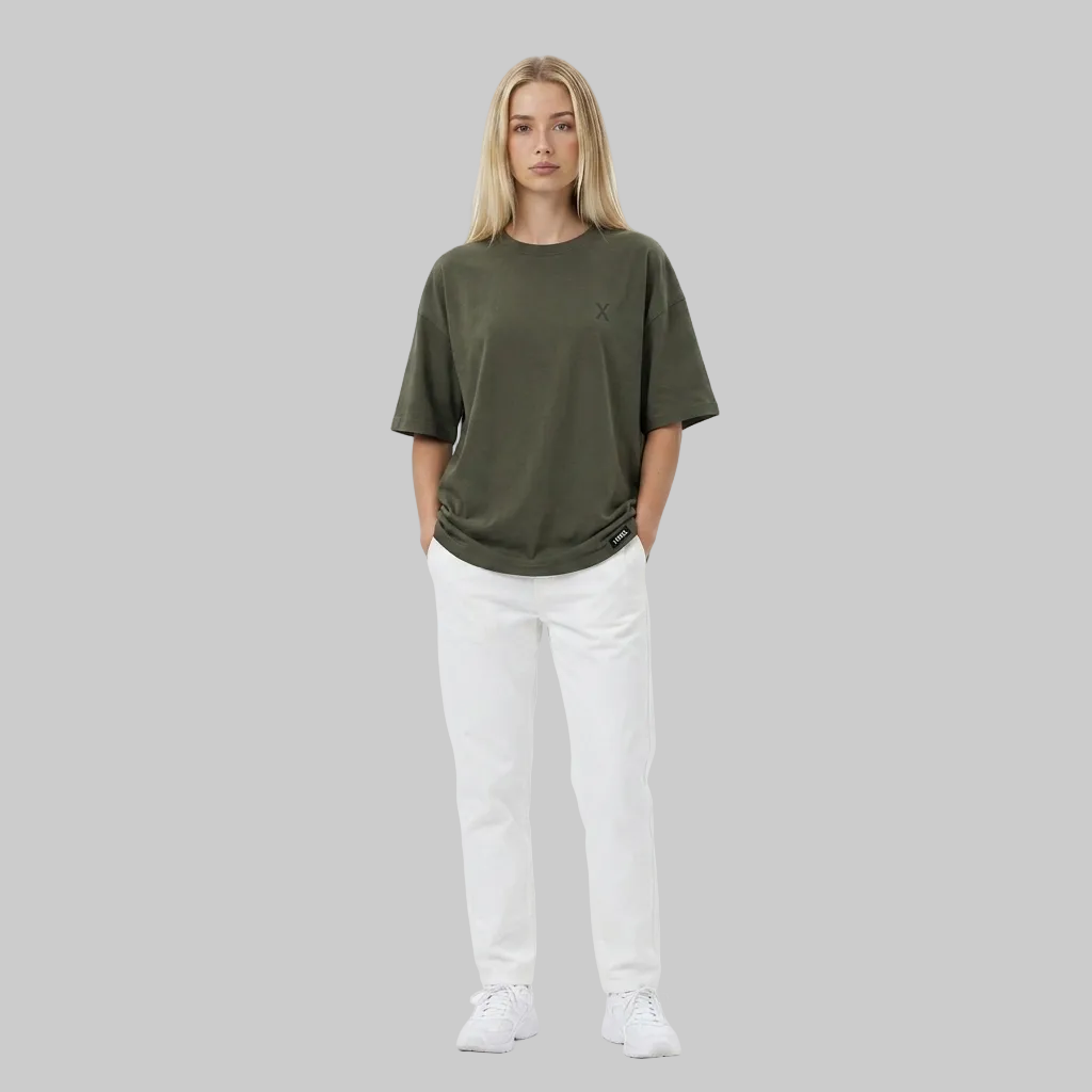 Essential Label T-Shirt – Military Green (Women)