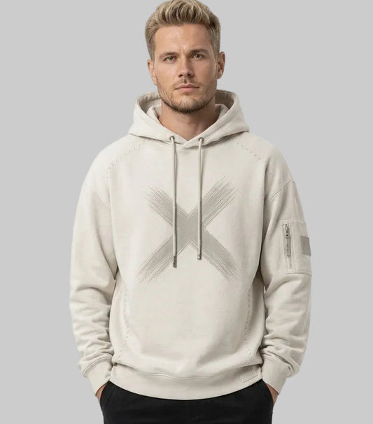 Utility Brush X Hoodie – Light Beige (Men)