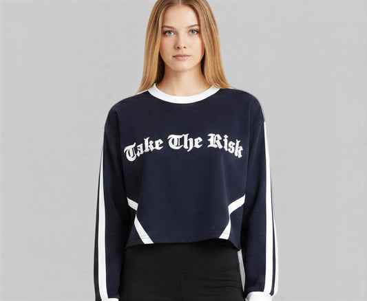 XTRME Take The Risk Navy Crop Top — Women’s Edition