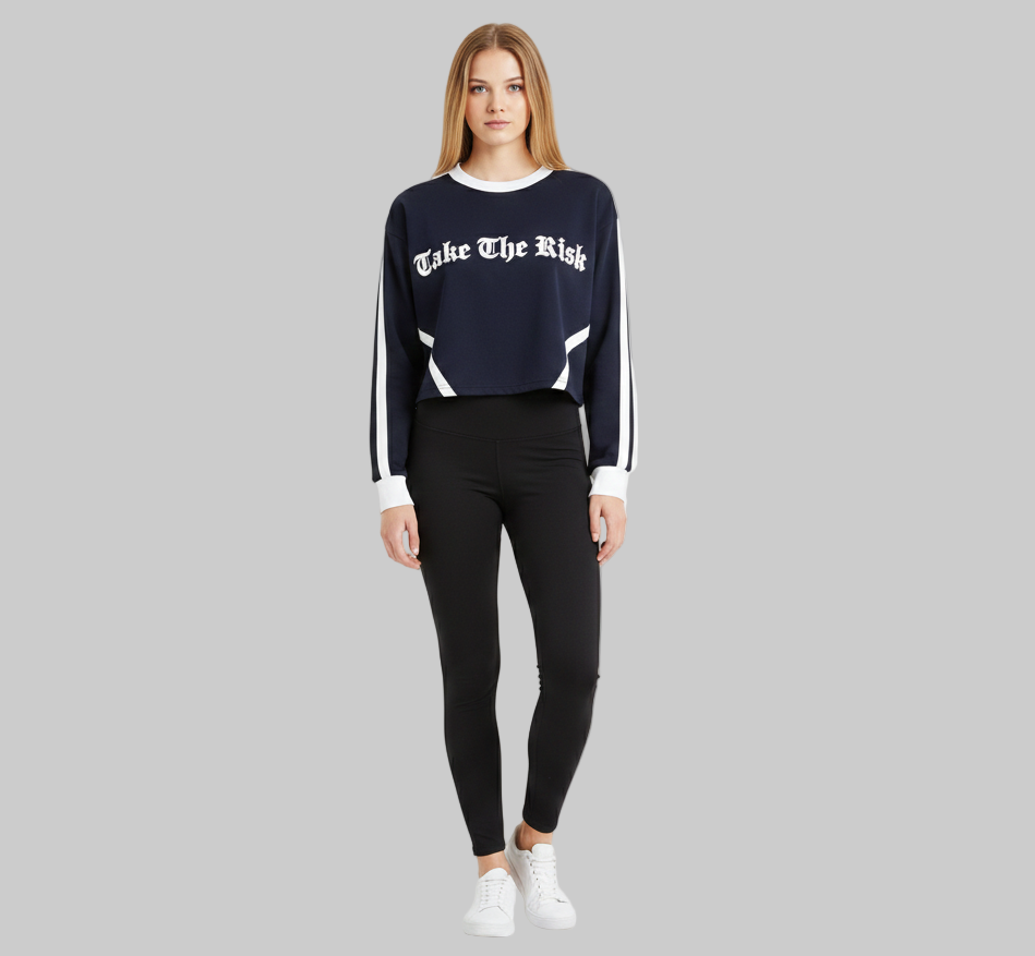 XTRME Take The Risk Navy Crop Top — Women’s Edition