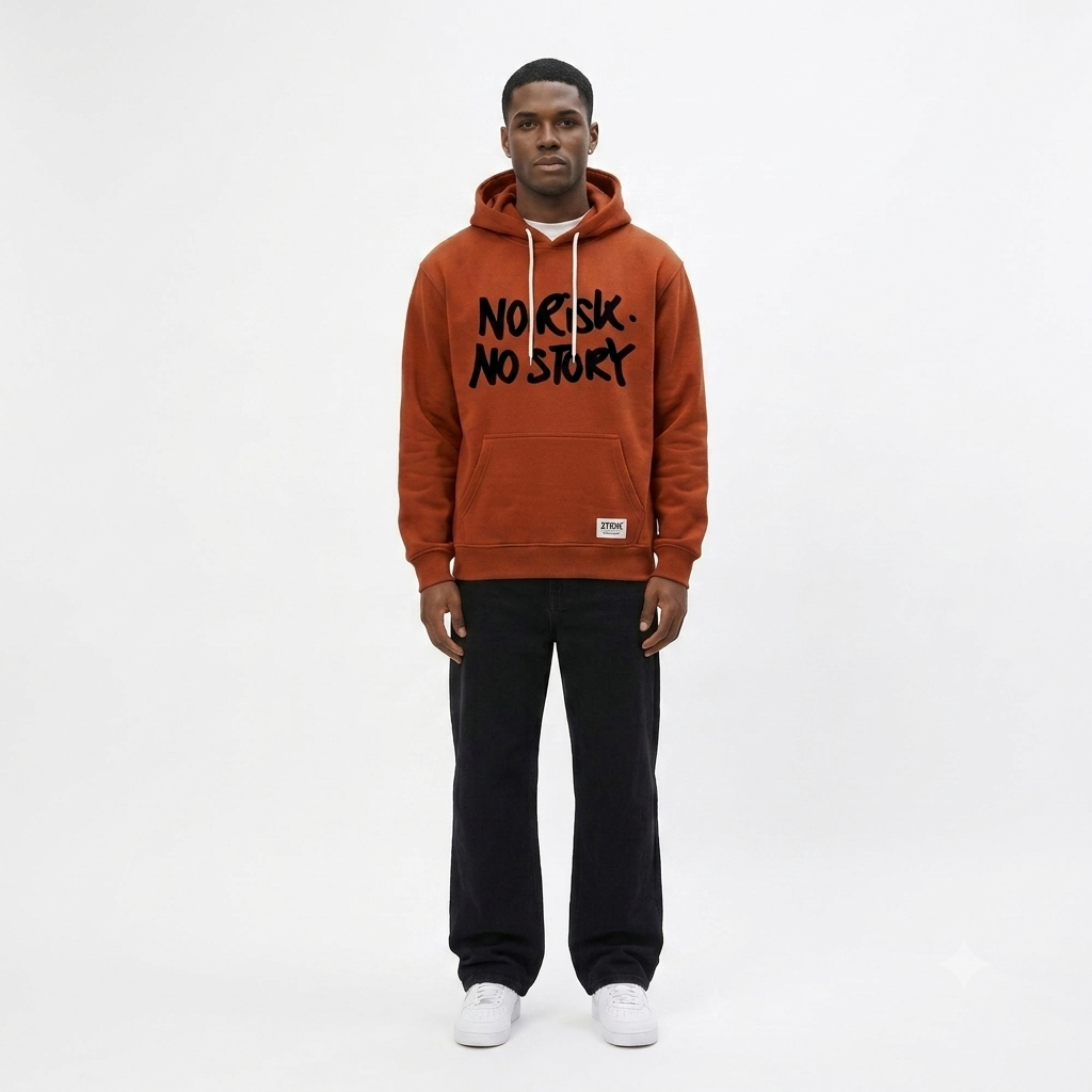 No Risk No Story Hoodie – Burnt Orange (Men)