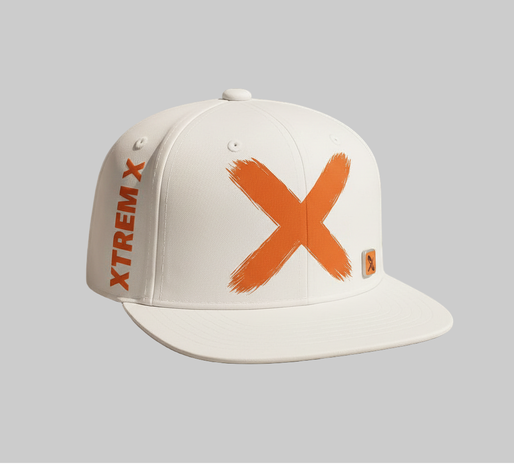 White Brushstroke Cap - orange