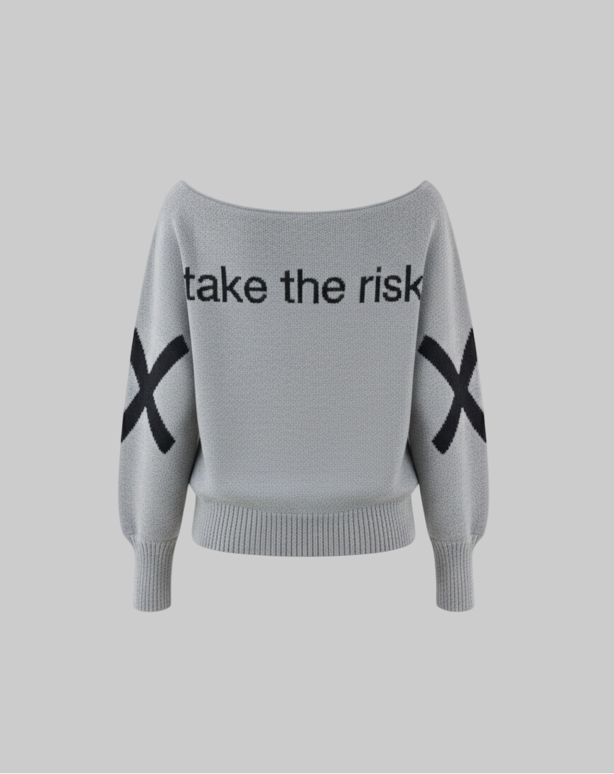 XTRME Grey “77” Women’s Lightweight Knit Sweater