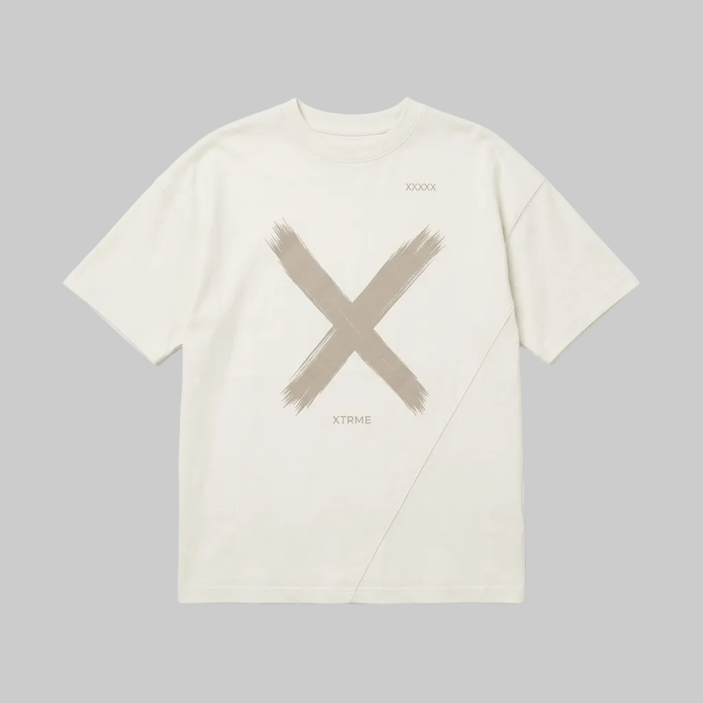 Five X Graphic T-Shirt – Light Beige (Women)
