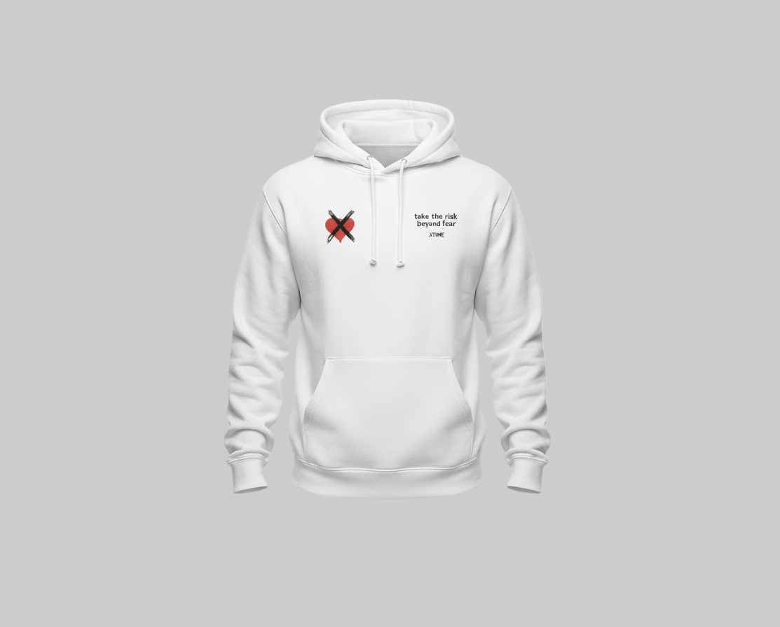 XTRME White Hoodie — “Heart X” Edition