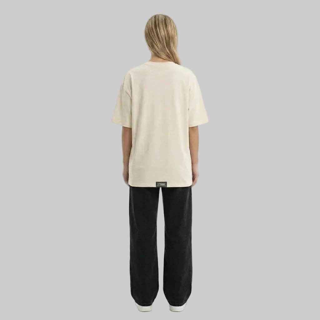 Essential X T-Shirt – Beige Oversized (Women)
