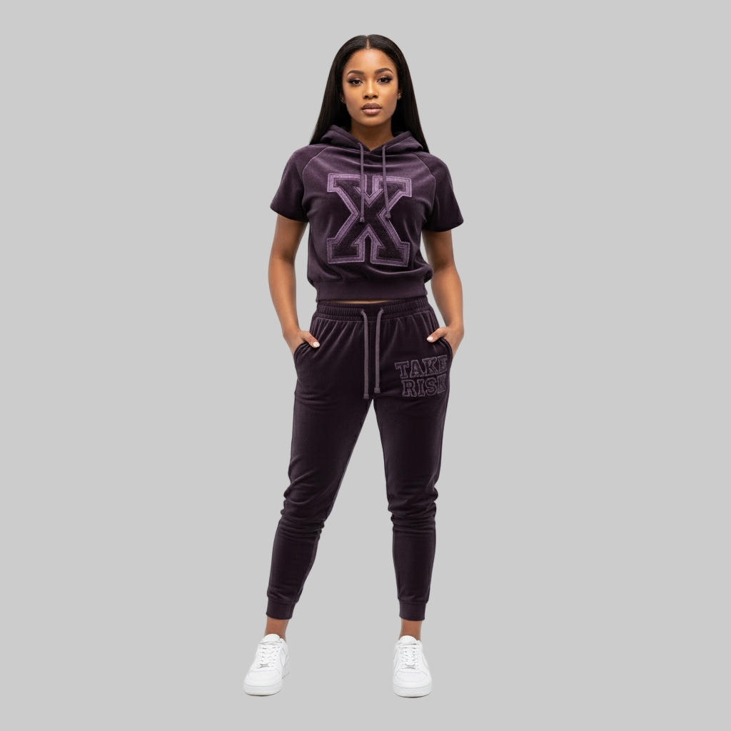 XTRME Dark Purple Velour Set — Women’s Edition
