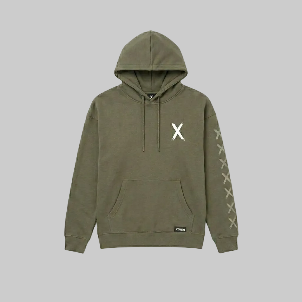 Sleeve X Hoodie – Military Green (Women)