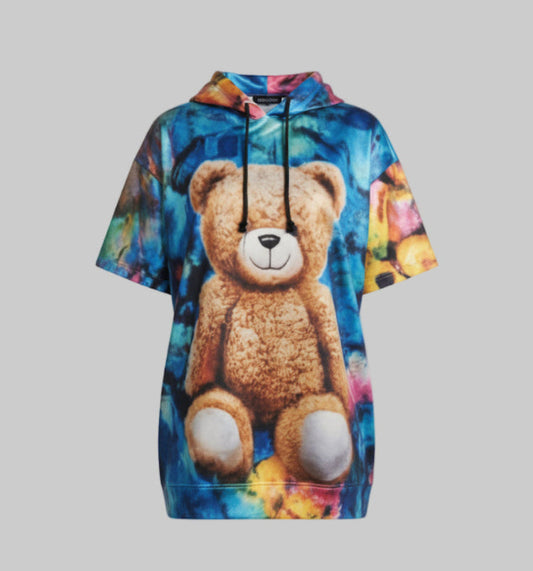 Bear X Oversized Hoodie – Color Clash Edition