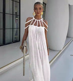 Rope Strapless Halter Neck Loose Dress