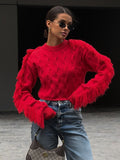 Long-sleeved Round Neck Pullover Sweater