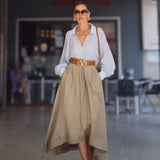 trendy simple versatile skirt