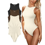 Sleeveless Threaded T-crotch Bodysuit