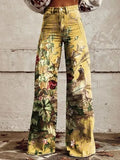 Casual Floral Wide Leg pants