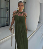 Rope Strapless Halter Neck Loose Dress