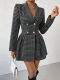 V-neck Long-sleeved Jacket dress