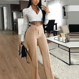 Temperament Wide-Leg Pants Trousers