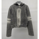 High Street Women's Hooded Zipper Jacket