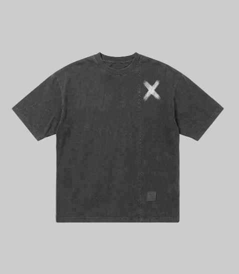 Stitched X T-Shirt – Charcoal Grey (Men)