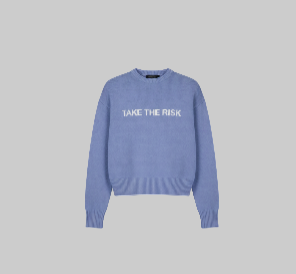 XTRME Light Blue “Take The Risk” Knit Sweater — Men’s Edition