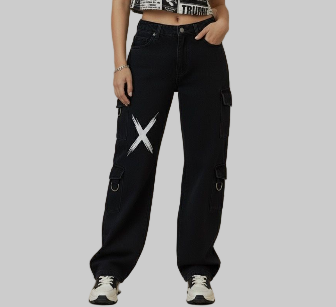 XTRME Take The Risk Black Cargo Pants