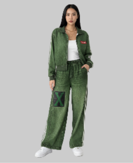 XTRME Military Green Women’s Tracksuit — Jacket &amp; Joggers Set