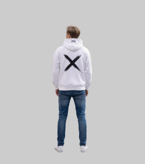 XTRME White Hoodie — “Heart X” Edition