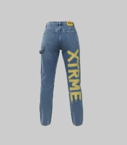 XTRME Light Blue Graffiti Denim — Men’s Jeans