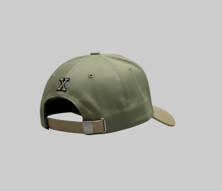 XTRME Green Camp; Beige Polo-Style Cap — Raised Embroidery Edition