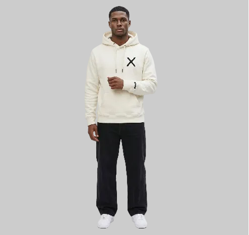 Signature Brush X Hoodie – Off White (Men)