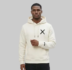 Signature Brush X Hoodie – Off White (Men)