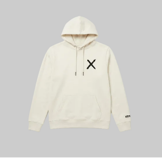 Signature Brush X Hoodie – Off White (Men)