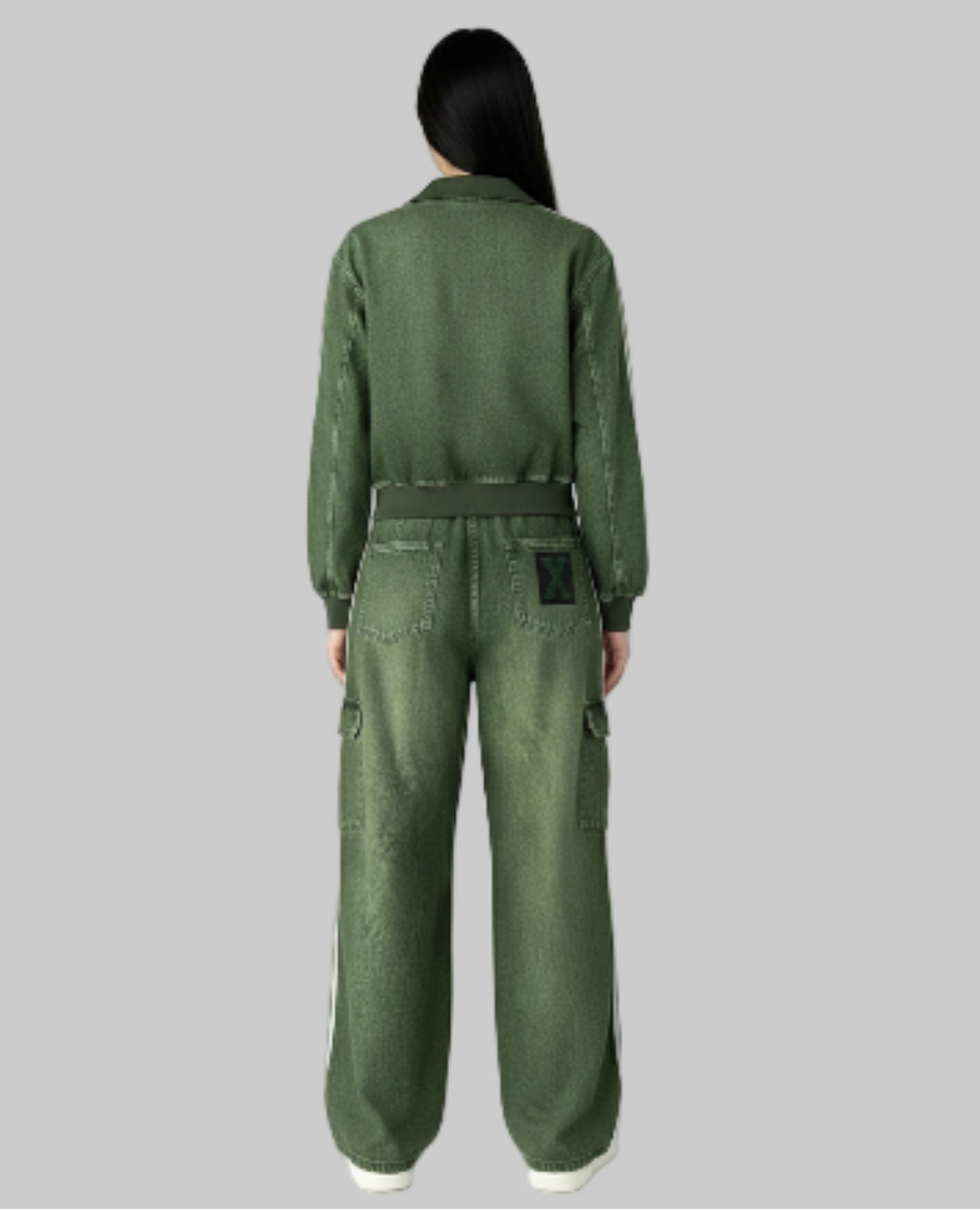 XTRME Military Green Women’s Tracksuit — Jacket &amp; Joggers Set
