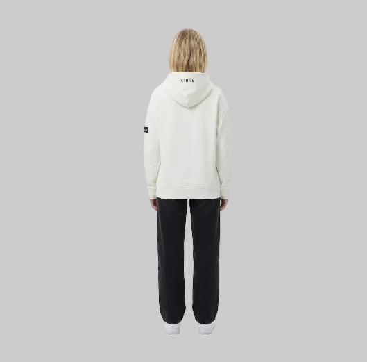 Double X Cropped Hoodie – White (Women)