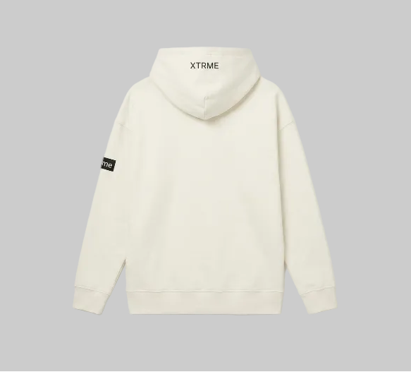 Double X Cropped Hoodie – White (Women)
