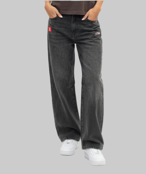 Authority Wide-Leg Jeans – Black