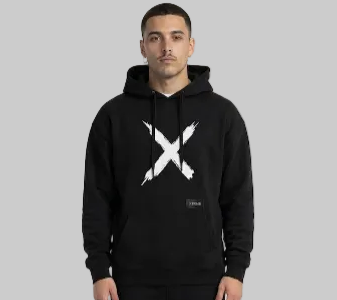 Brush X Hoodie – Black (Men)