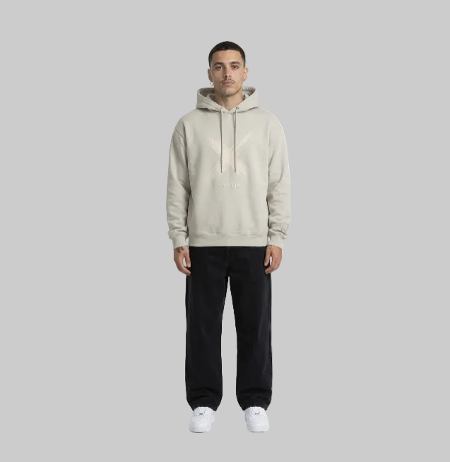 Brush X Hoodie – Beige (Men)