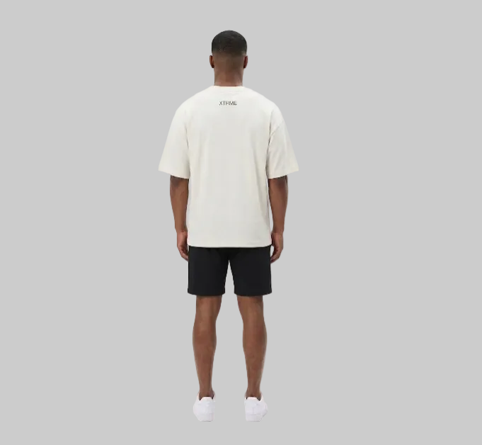 Five X Graphic T-Shirt – Light Beige (Men)