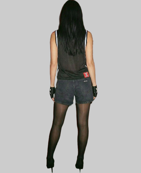 Label Denim Short - Black