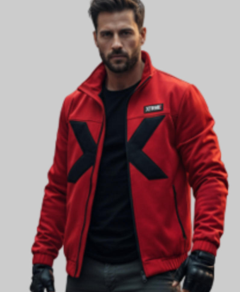 Urban biker hoodie-red