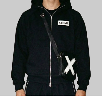 Brushstroke Clutch - Black