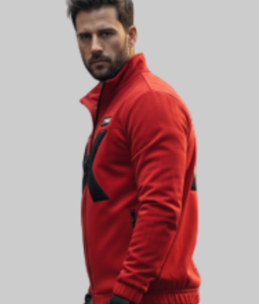 Urban biker hoodie-red