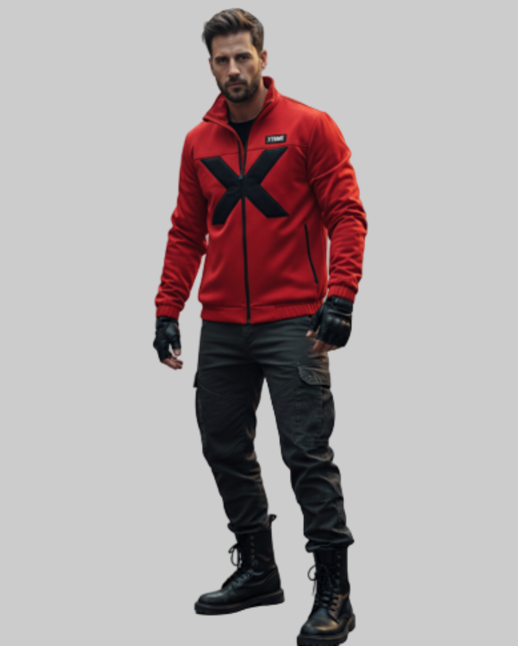 Urban biker hoodie-red