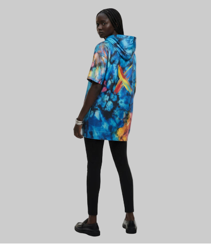 Bear X Oversized Hoodie – Color Clash Edition