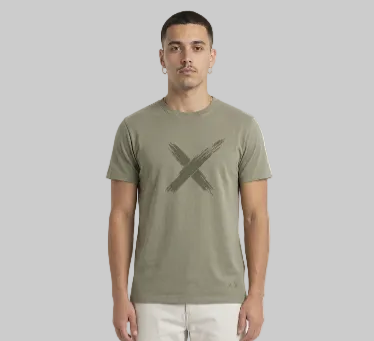 Brush X T-Shirt – Military Green (Men)