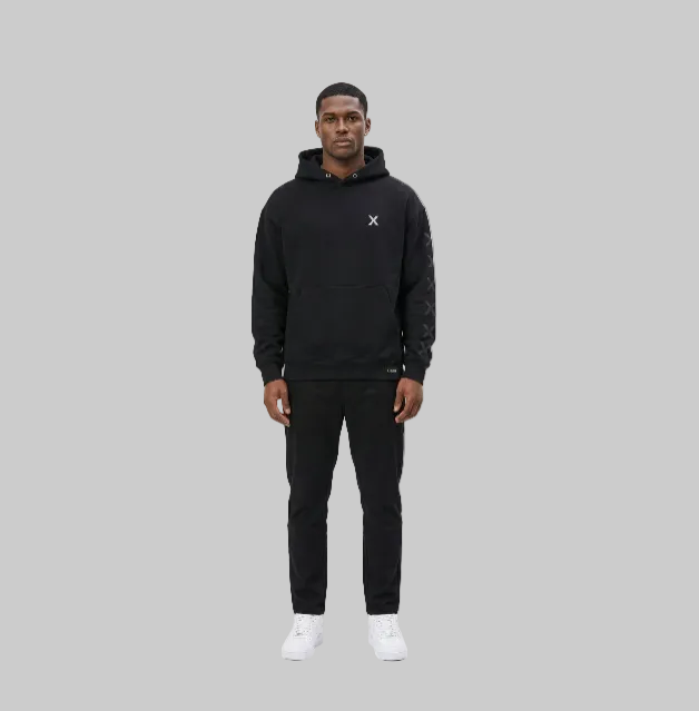Bold X Hoodie – Black (Men)