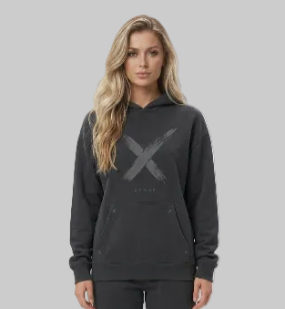 Brush X Hoodie – Black (Women)